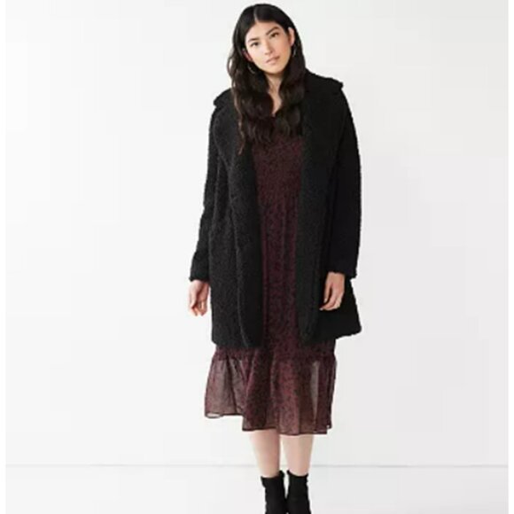 Women's Nine West Double Breasted Teddy Coat - Picture 1 of 5